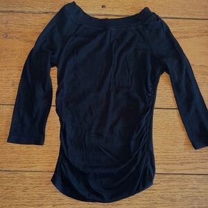 Three Dots Black Long Sleeve Top